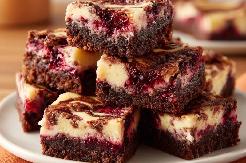 Saftige Himbeer-Cheesecake-Brownies