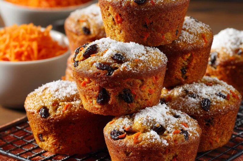 Saftige Karotten-Rosinen-Muffins