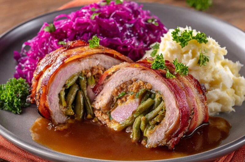 Saftige Rinderrouladen im Baconmantel