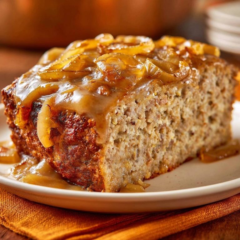 Saftiger Hackbraten mit Zwiebel-Jus: Nie wieder trocken!