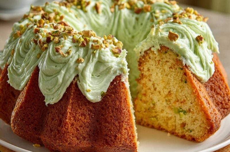 Saftiger Pistazien-Gugelhupf