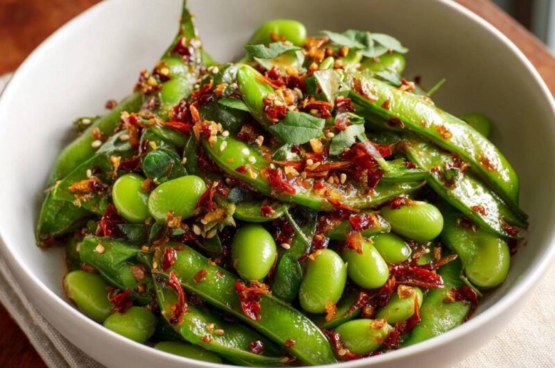 Würzige Chili-Knoblauch-Edamame