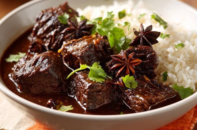 Zartes Rindergulasch mit Sternanis