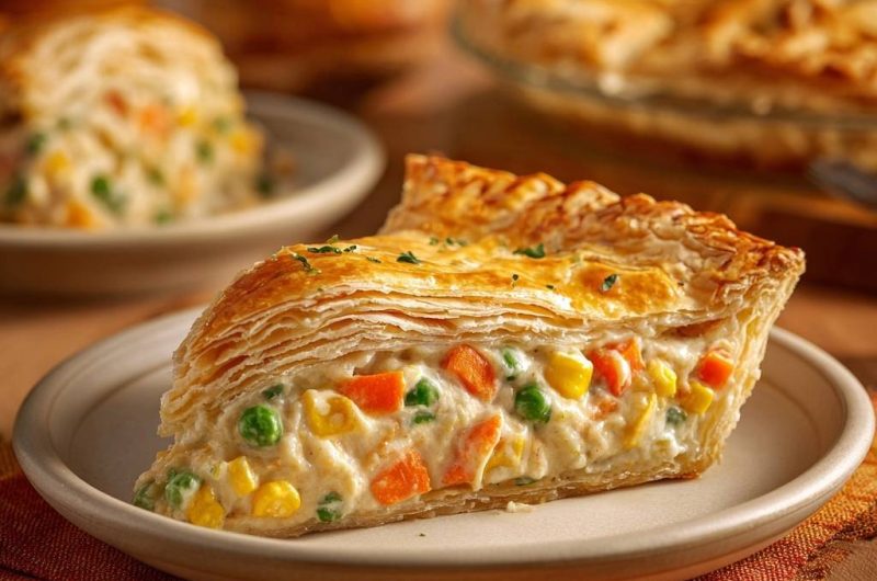 Hähnchen-Gemüse-Pie