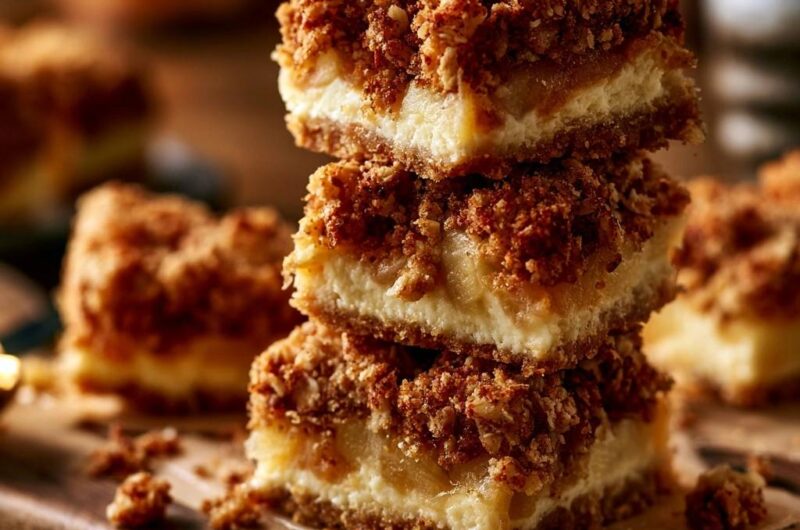 Apfel-Käsekuchen-Schnitten mit Zimtstreuseln (Der Anti-Matsche-Boden)