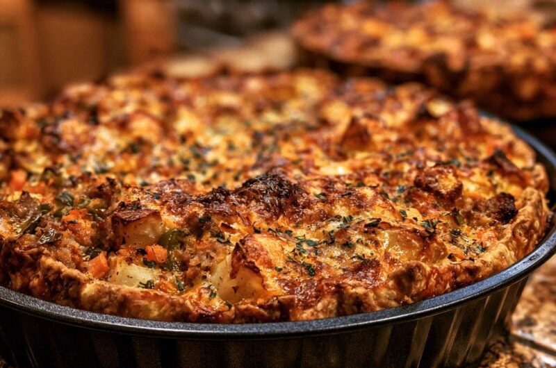 Herzhafte Bauern-Quiche mit Rinderhack (Der Anti-Matsche-Boden)