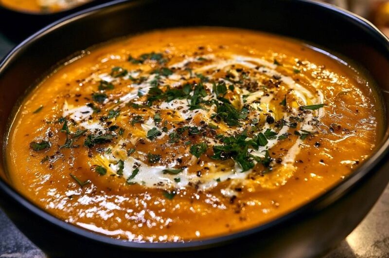 Cremige Kürbissuppe mit Röstaromen