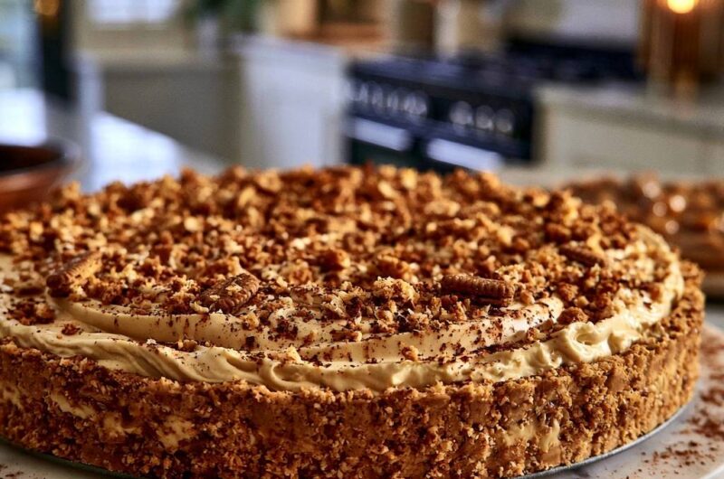 Cremiger Karamell-Pekannuss-Cheesecake (Der Anti-Matsche-Boden)