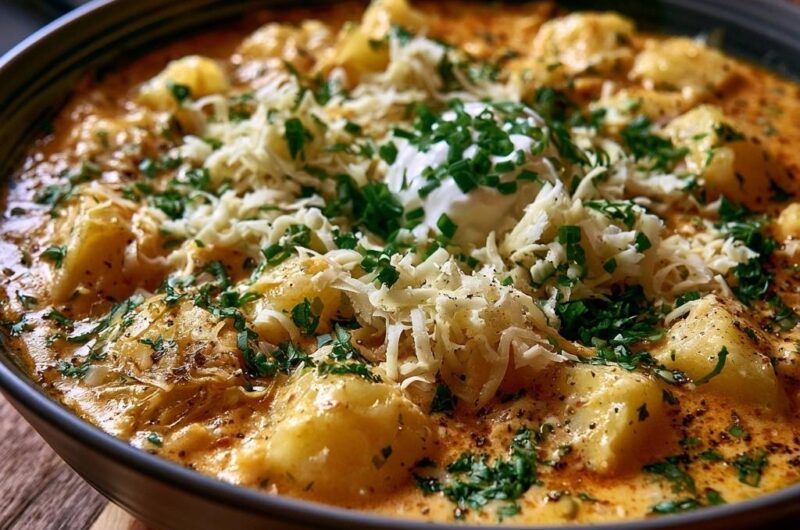 Cremiger Kartoffel-Paprika-Topf