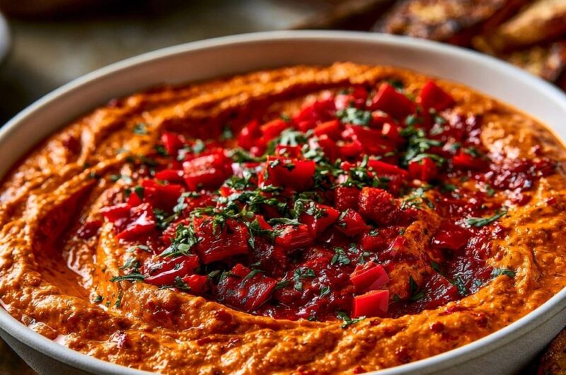 Cremiger Paprika-Walnuss-Dip