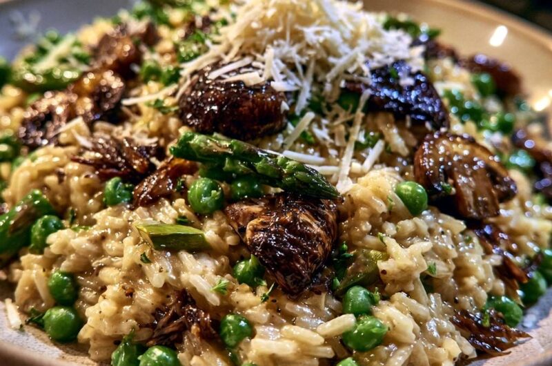 Cremiges Pilz-Spargel-Risotto