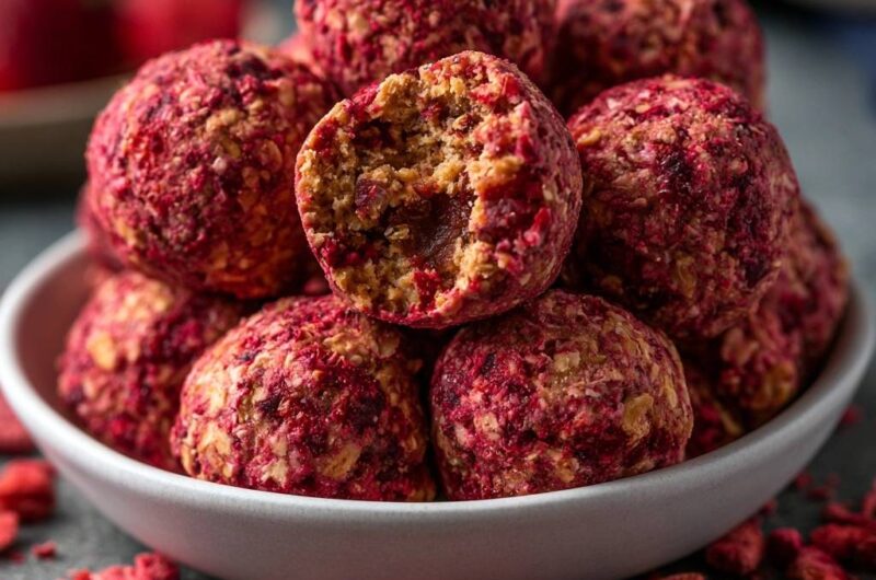Fruchtige Erdbeer-Energy-Balls