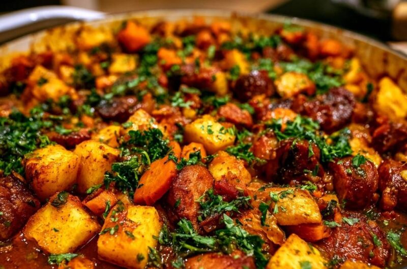 Herzhafte Kartoffel-Wurst-Pfanne