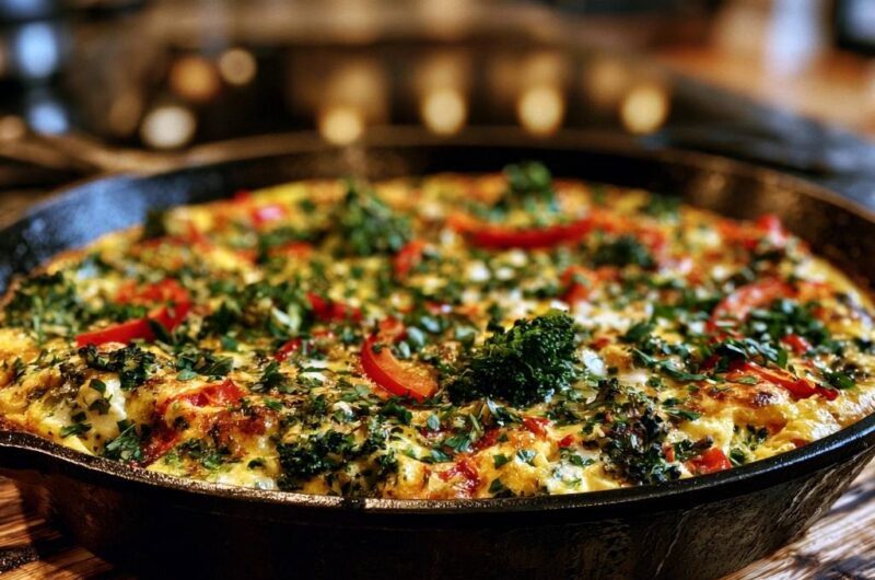 Mediterrane Gemüse-Frittata aus der Gusseisenpfanne