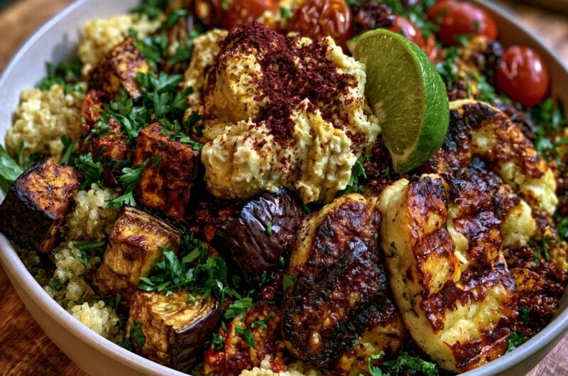 Mediterrane Quinoa-Bowl mit Grillgemüse