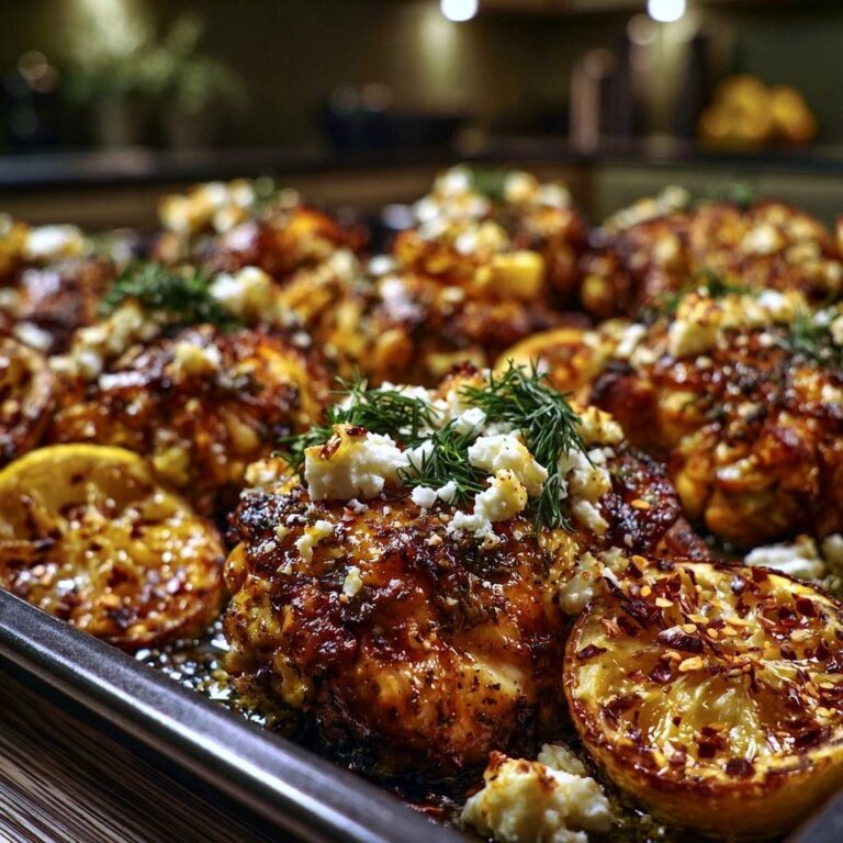 Mediterranes Zitronen-Hähnchen mit Feta: Saftig & Knusprig