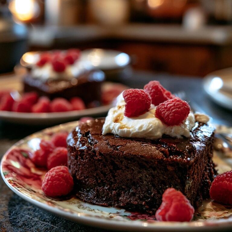 Saftige Schokoladen-Brownies mit Himbeeren: Das Rezept