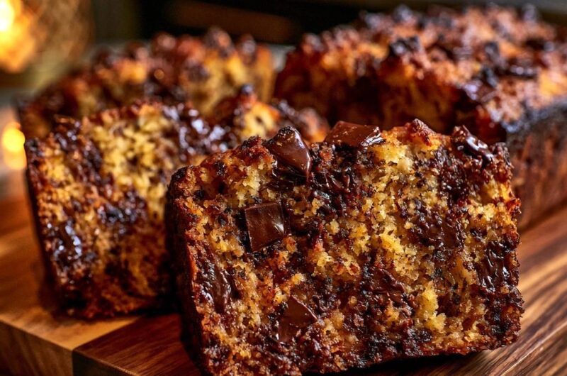 Saftiges Schokoladen-Bananenbrot