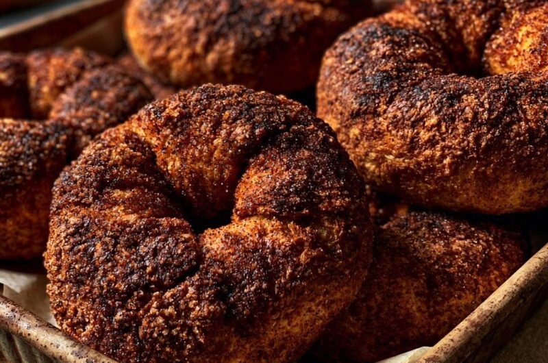 Zimt-Zucker-Bagels aus dem Ofen
