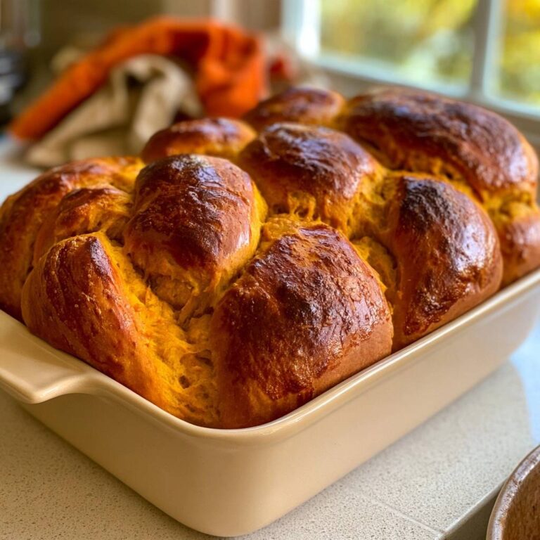 Kürbis-Brioche aus der Auflaufform