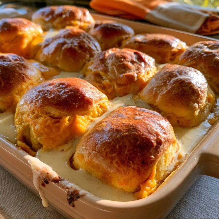 Kürbis-Buchteln mit Vanillesoße