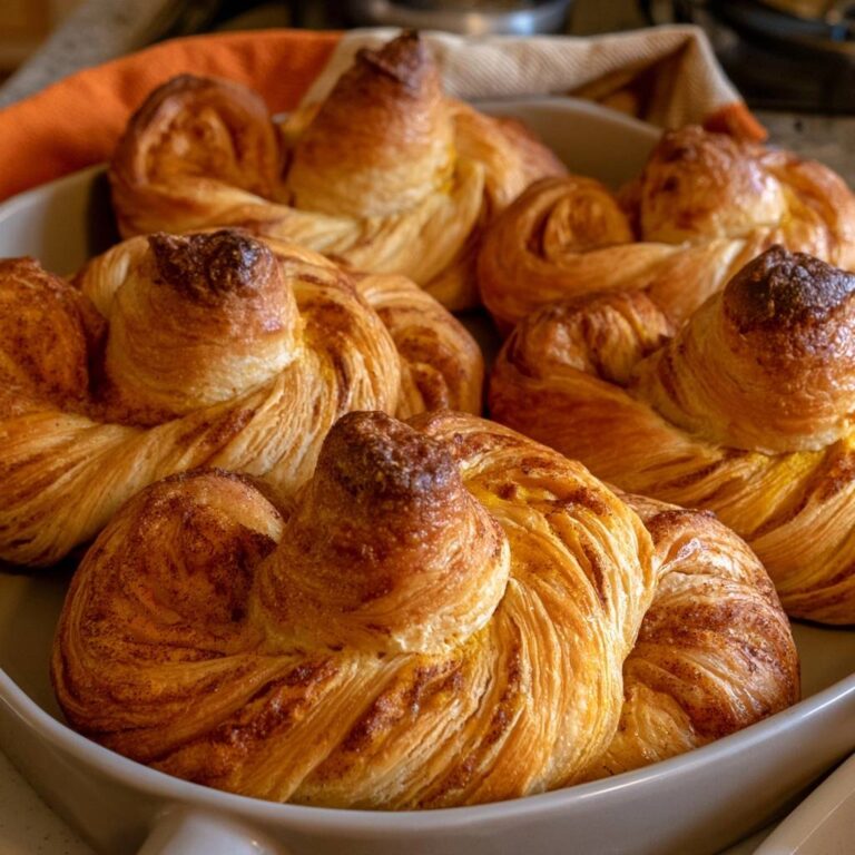 Kürbis-Franzbrötchen