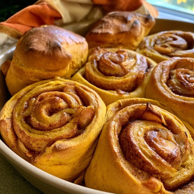 Kürbis-Zimtschnecken mit Apfelfüllung