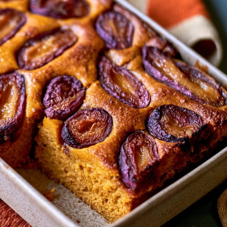 Kürbis-Zwetschgenkuchen vom Blech