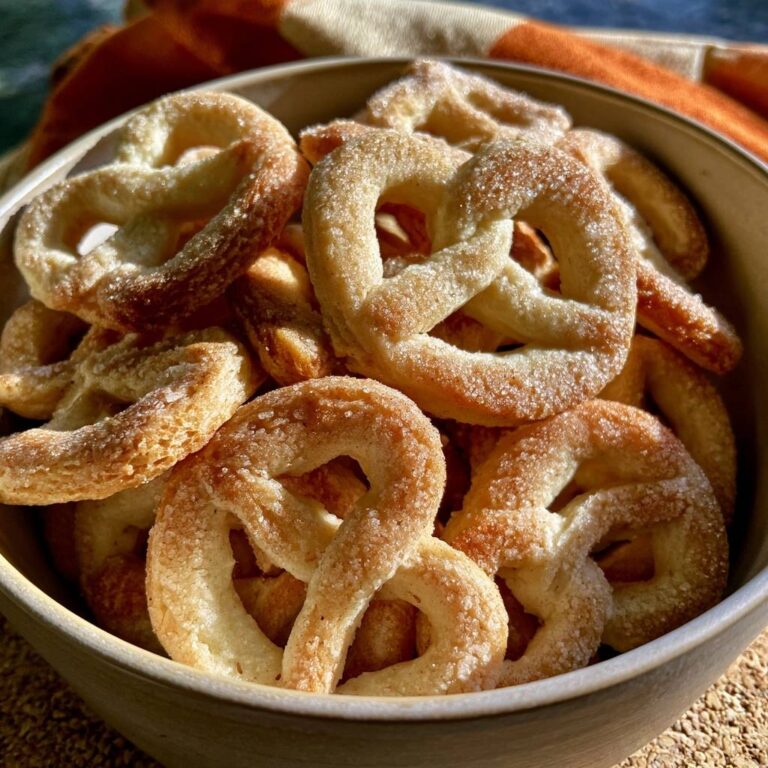 Mürbe Kürbis-Anisbrezeln mit feiner Zuckerkruste