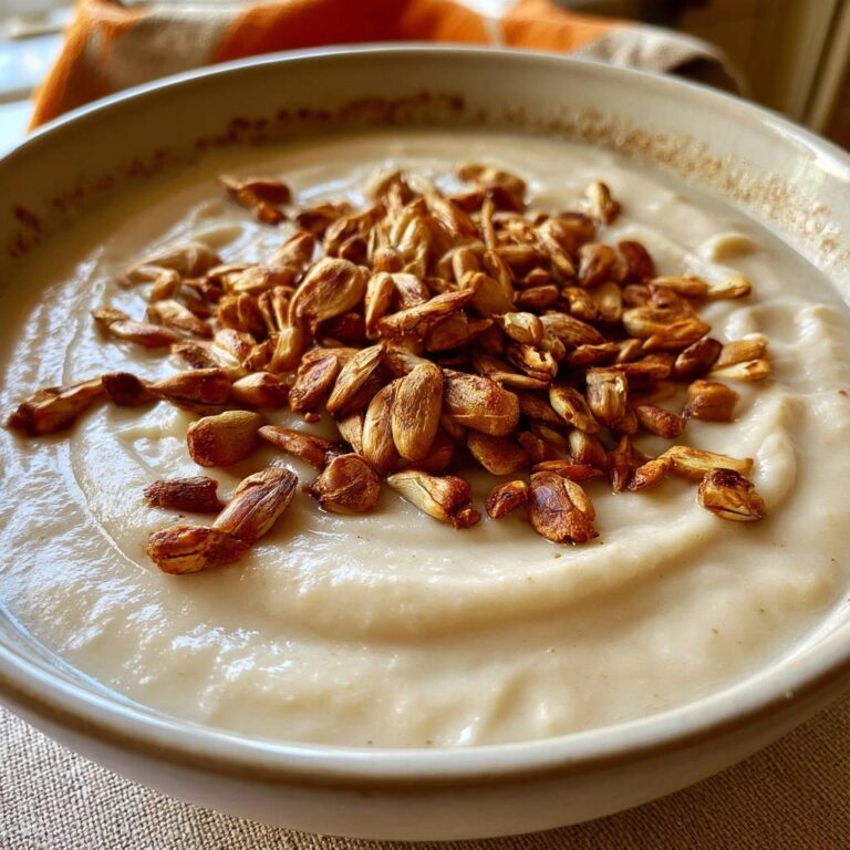 Samtige Topinambursuppe mit gerösteten Sonnenblumenkernen