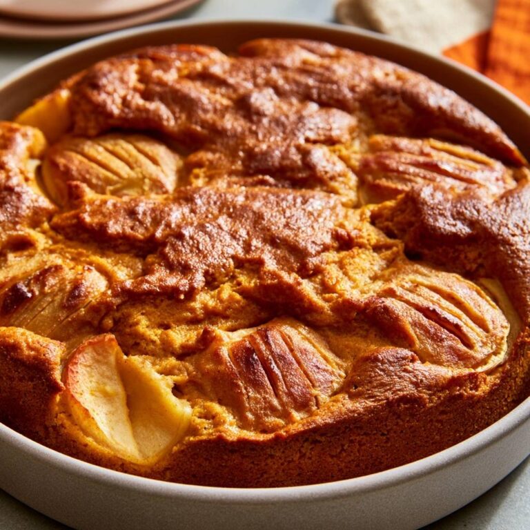 Versunkener Apfel-Kürbis-Kuchen